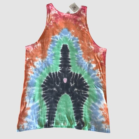 Tomcat Tie Dye Creations Men's Cat Back Design Tank Multi Color, NWT-Size Large - Picture 4 of 4